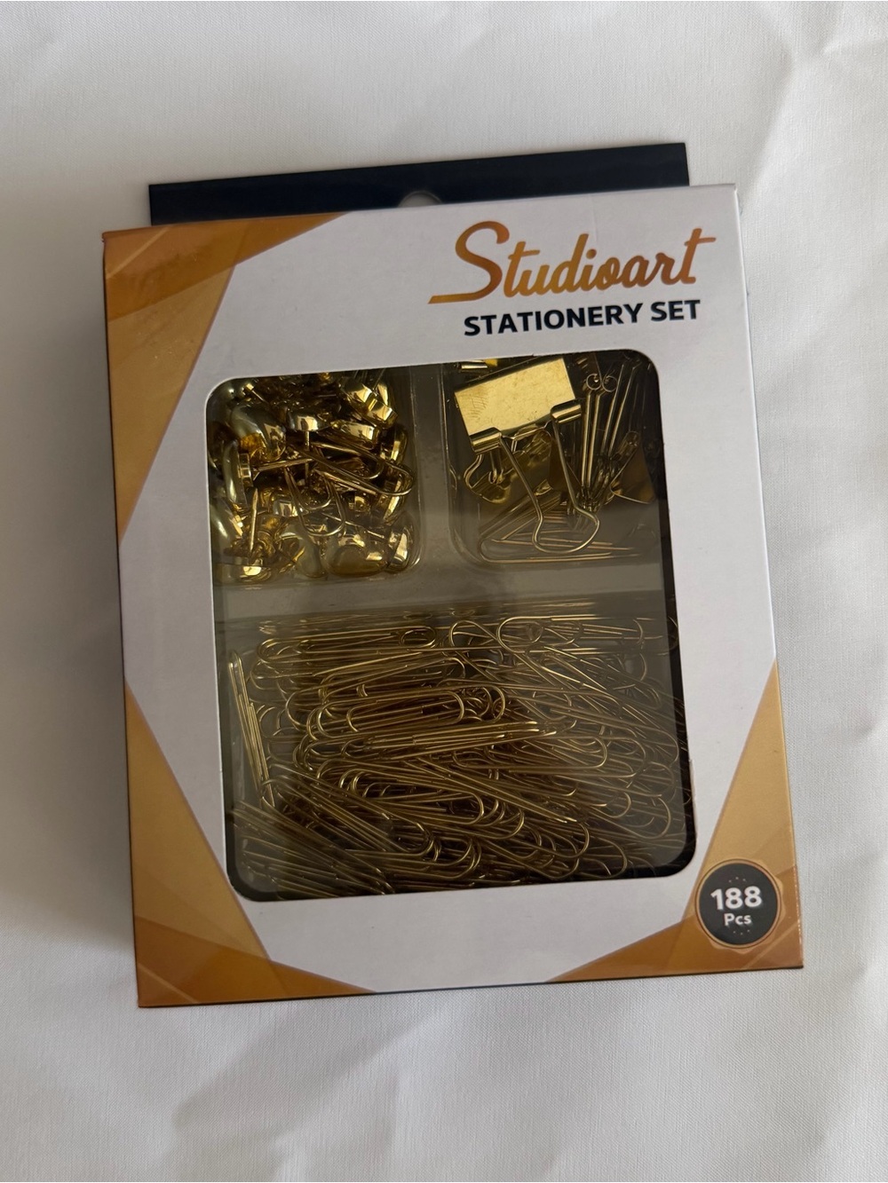 Studioart 188-Piece Gold Tone Stationery & Office Supply Set (NIB)